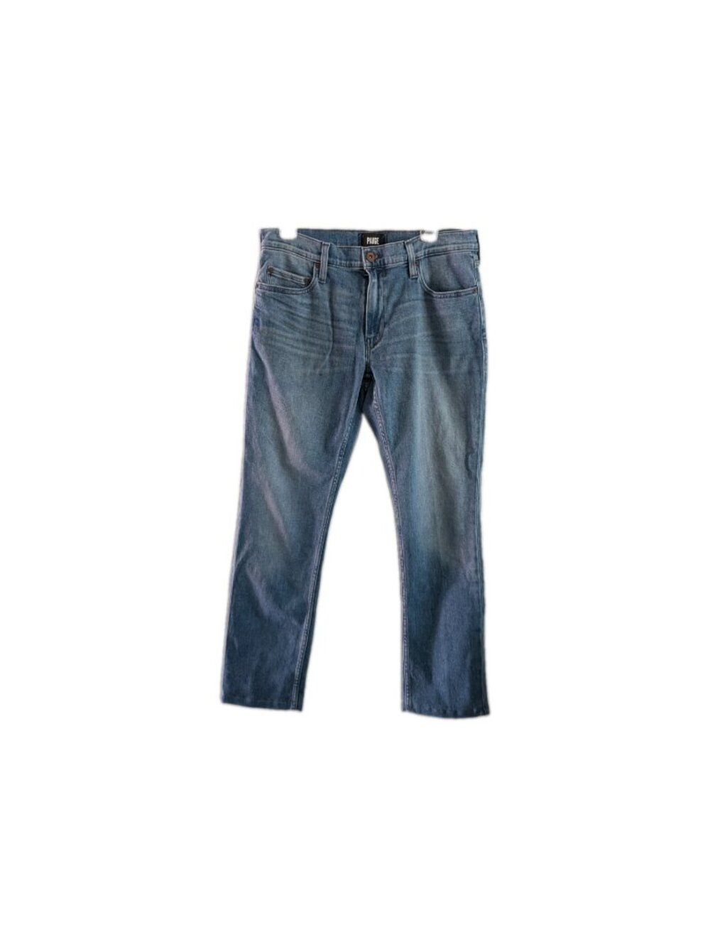 PAIGE Lennox Slim Fit Jeans Mens Size 31 x 27 Medium Light Wash Stretch Denim